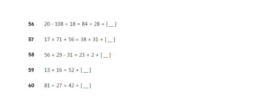 Practice Paper 4 - Verbal Reasoning Maths - 11+ Centre